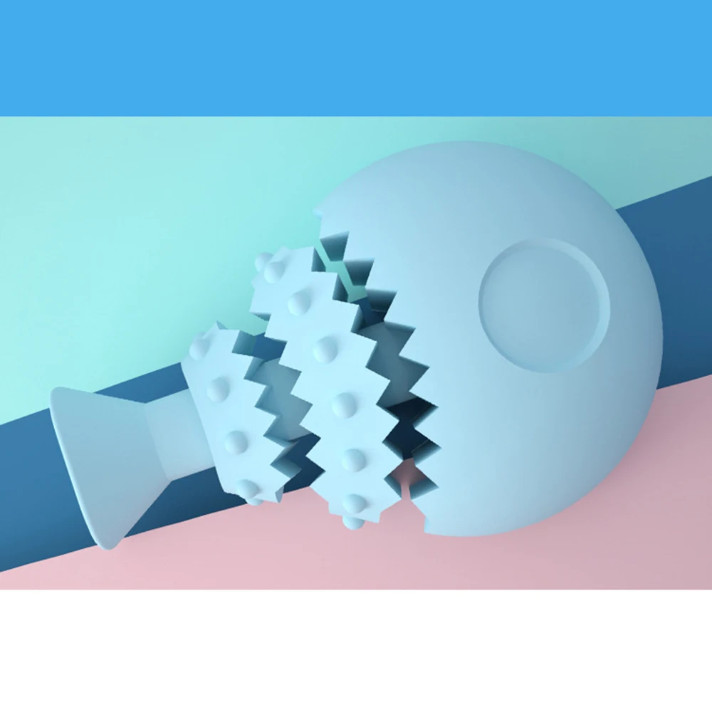 Dog fish bone shape TPR material molar toys for cleaning teeth chewing interactive pet toys