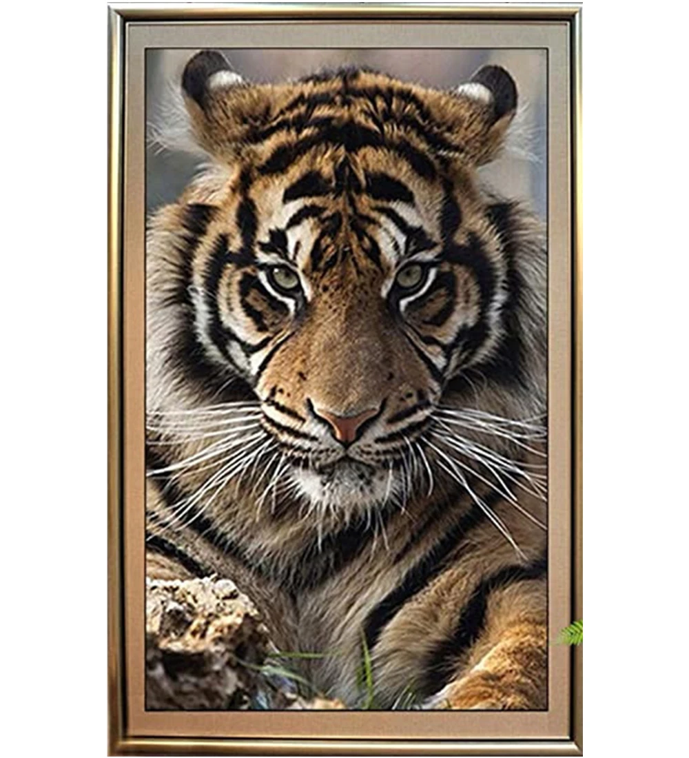 
Diamond Painting Full Round Square Drill Tiger kits Animal Diamond Embroidery Mosaic Handicraft 