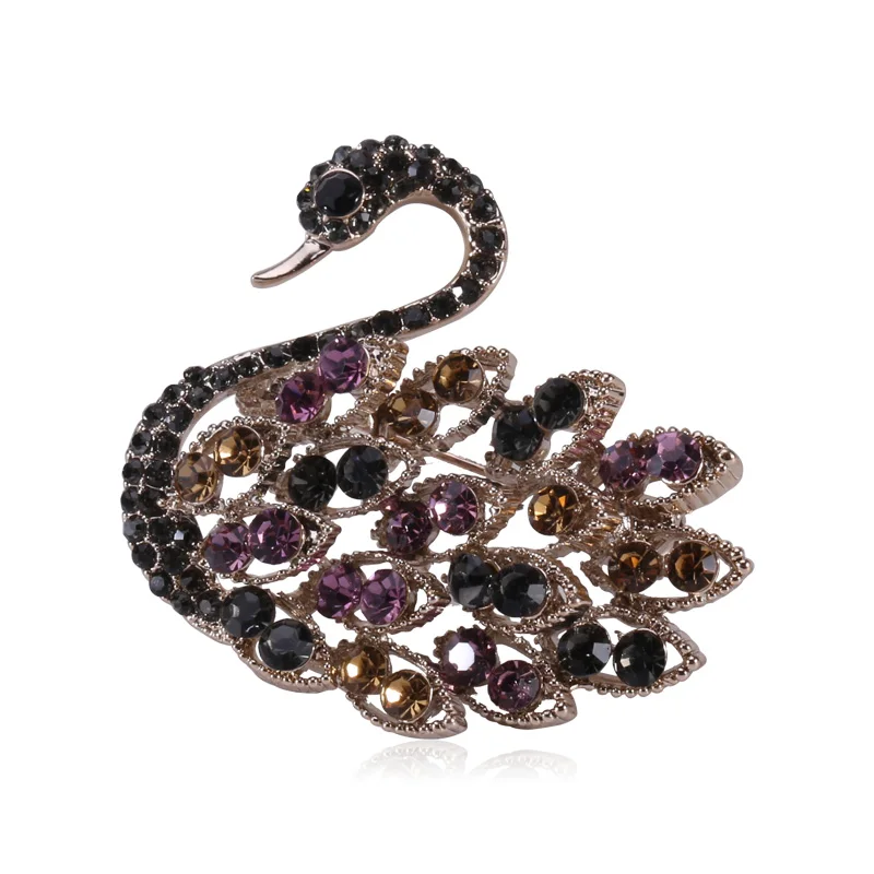 European and American cartoon Swan enamel drops brooches