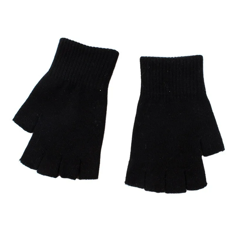 Half Finger Winter Knit Gloves Men Women Warm Sweet Knitted Top Fingerless Mittens Gloves