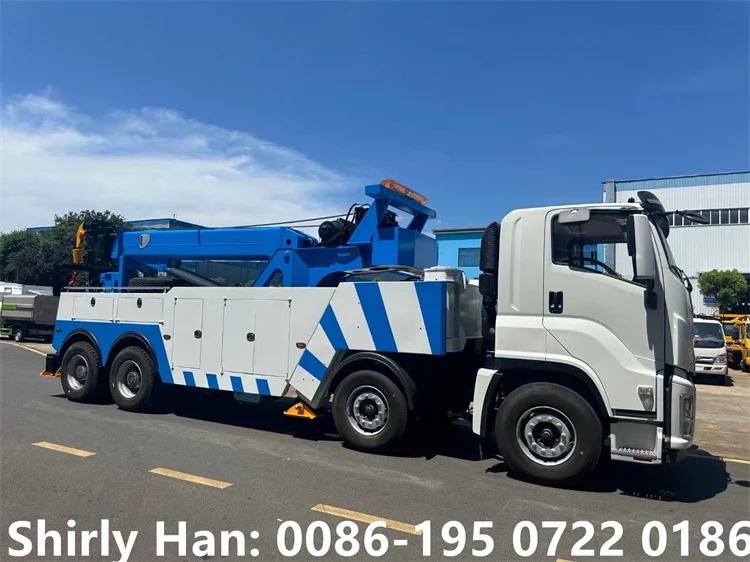 Heavy Duty Road Emergency Tow Trucks ISUZU 50ton Rotator Wrecker Tow Truck for Sale in Russia
