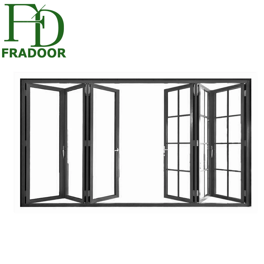Best selling in North American Australia outdoor exterior  smooth sliding bifold doors aluminium folding patio