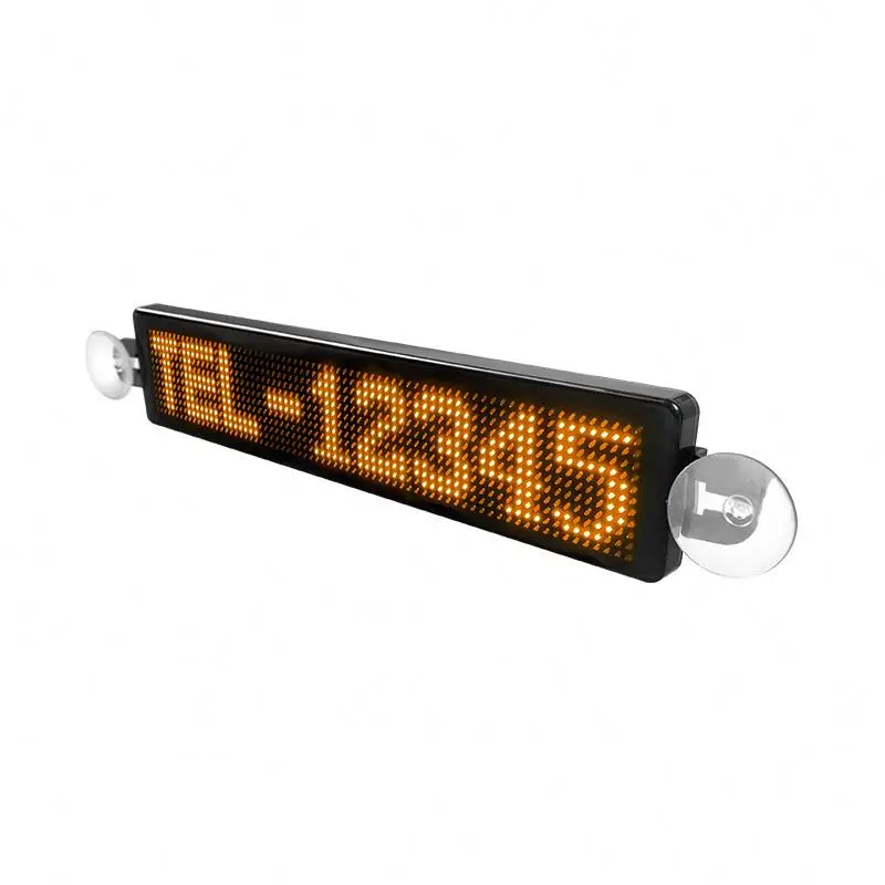 Scrolling Messages LED Car Sign Board Wireless Programmable Mini Smart Design LED Car Display For Car Rear Window Light