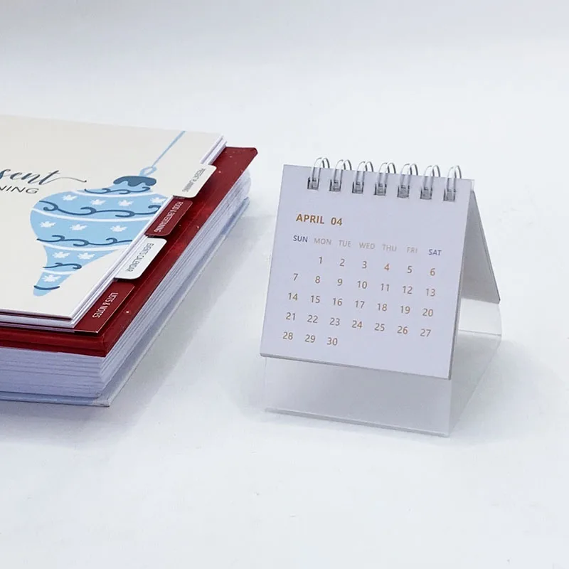 Custom pocket calendar a4 personalized photo calendars offset paper new table calendar for company gift ideas 2024