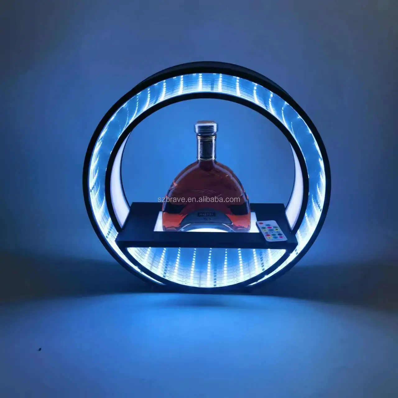 OEM Rechargeable Acrylic Hennessy XO LED Bottle Presenter Glorifier VIP Display LED Champagne Light Stand Rack for night club