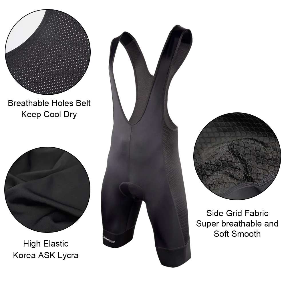 Darevie Elastic Interface Italian Gel Chamois Bike Shorts Bicycle Wear Paris Hp Men Italy Pad Cycling Bib Shorts