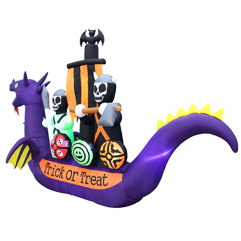 Outdoor blow-up ornament toy skeleton pirate Ghost ship model horror Inflatable Halloween decoration