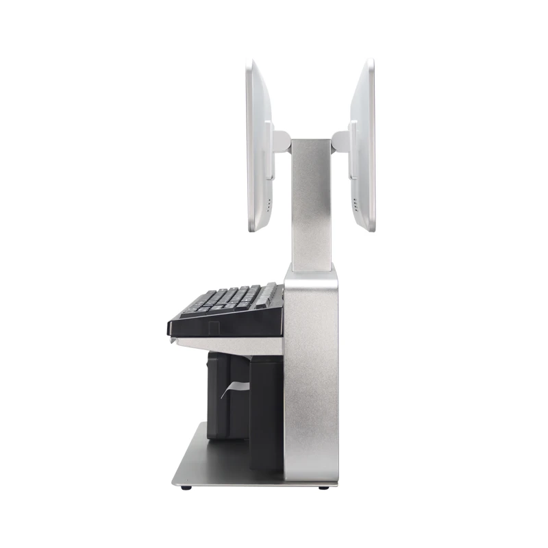cheap Dual touch screen 14inch i3 cpu pos system all in one Cash Register machine terminal with printer software