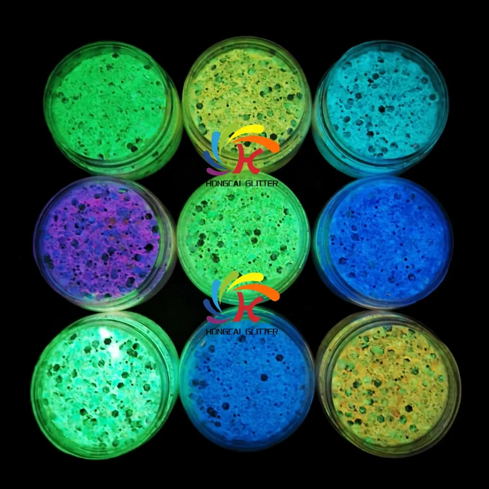 Новые светящиеся флуоресцентные Блестки для ногтей