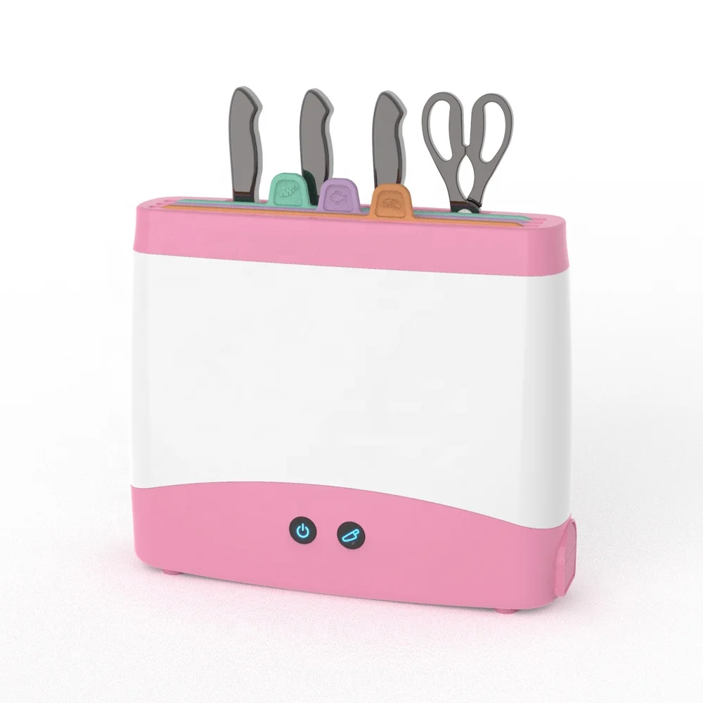 
sterilize knife disinfection with hidden sharpener knife block 