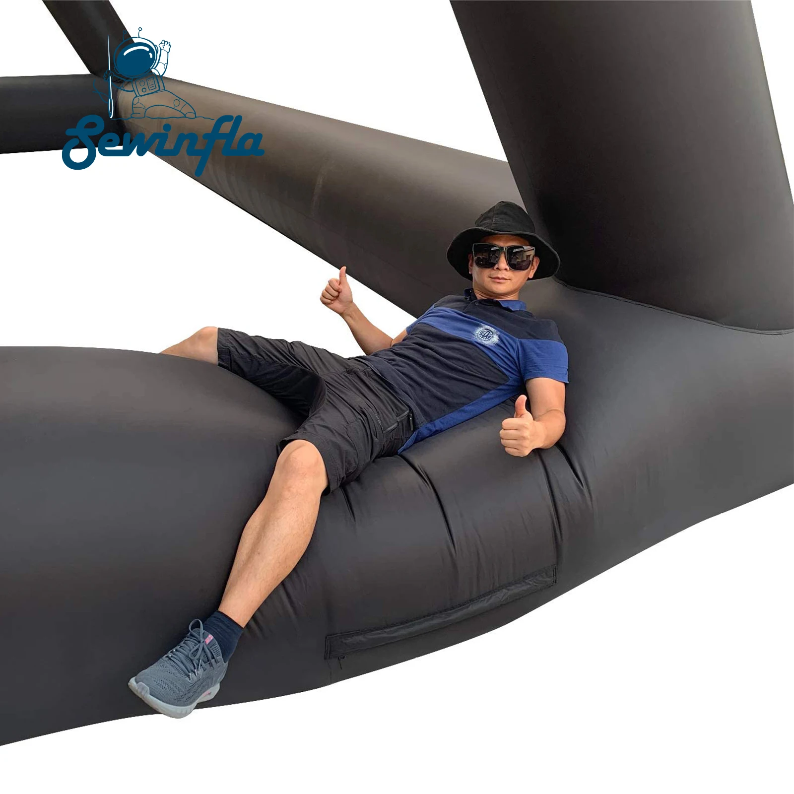 Sewinfla 45ft Air Inflatable Movie Screen With Blower And Projector