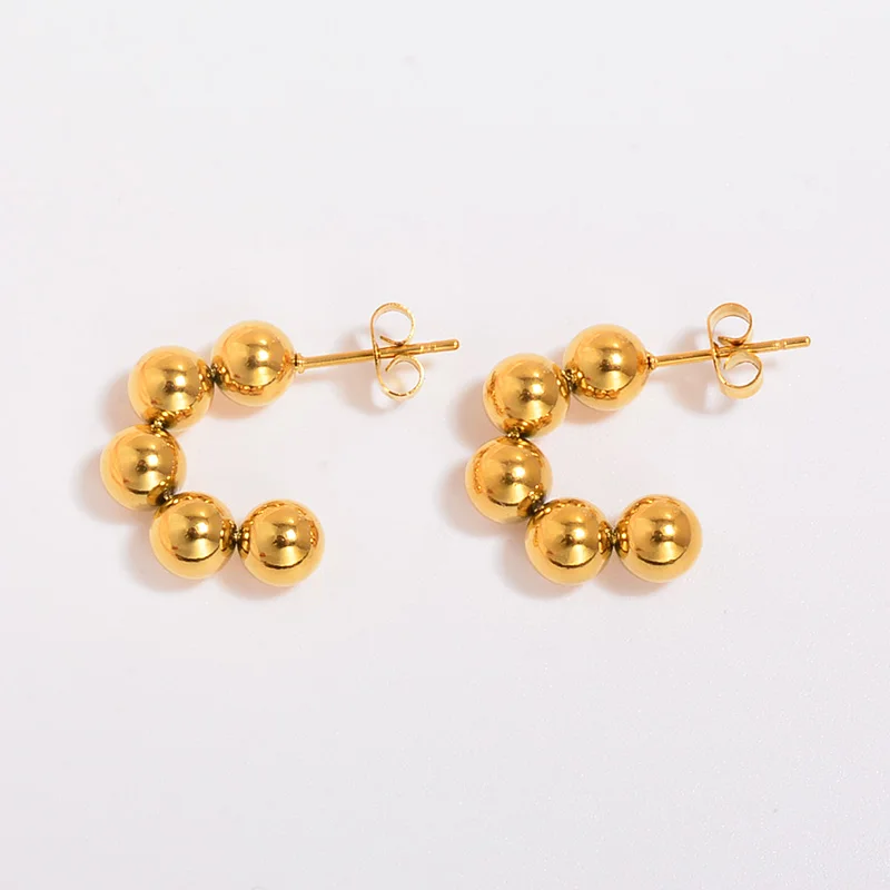 Hot Sale High Quality 14k Gold Plated Hoop Earrings Cheap Earrings Wholesale Hanging Beaded Earrings