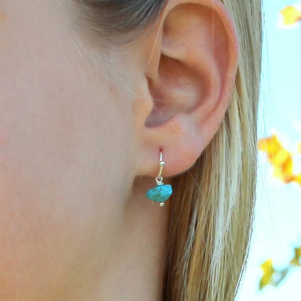 A variety of natural crystal stone earrings stainless steel amethyst turquoise hook earrings