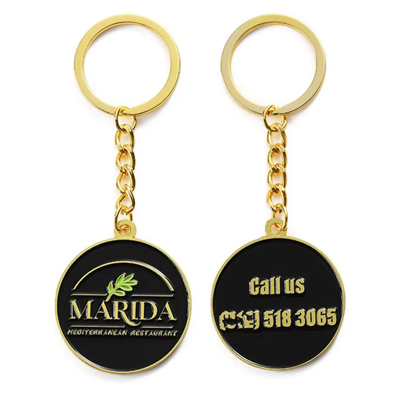 Advertising Promotional Gift Key Chain Custom Logo Business Brand Number Enamel Key Ring 2d 3D Zinc Alloy Metal Keychains