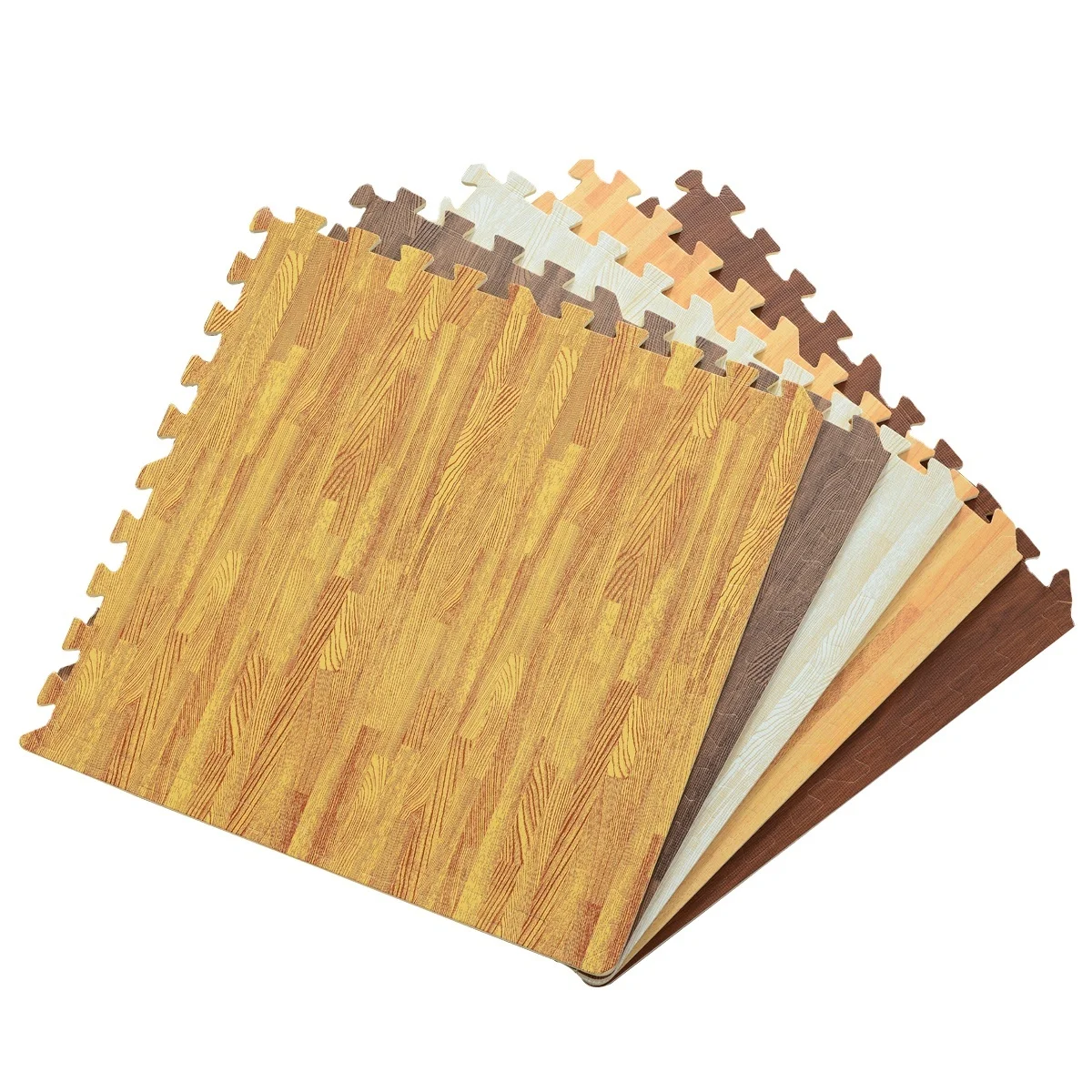 Wood Grain Floor Mat Playmat non toxic Interlocking EVA Foam print mat