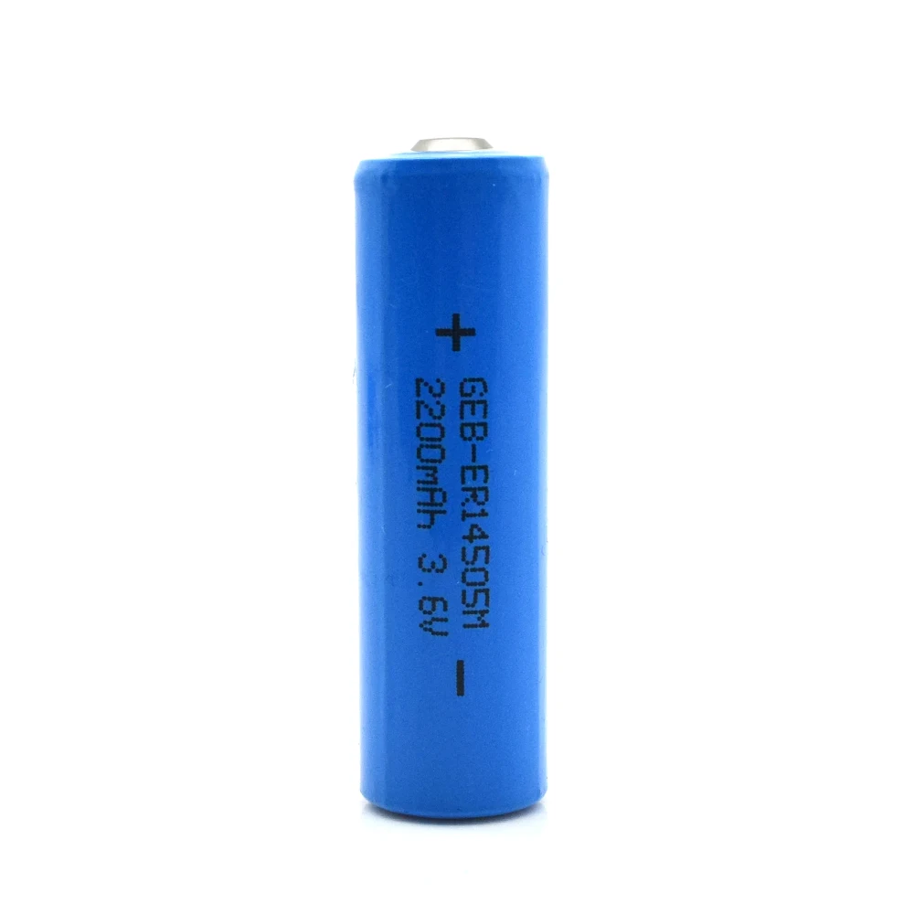 ER14505M 2200mAh 3.6v AA size Li-ion Lithium cylindrica Disposable non-rechargeable Li-SOCI2 Battery