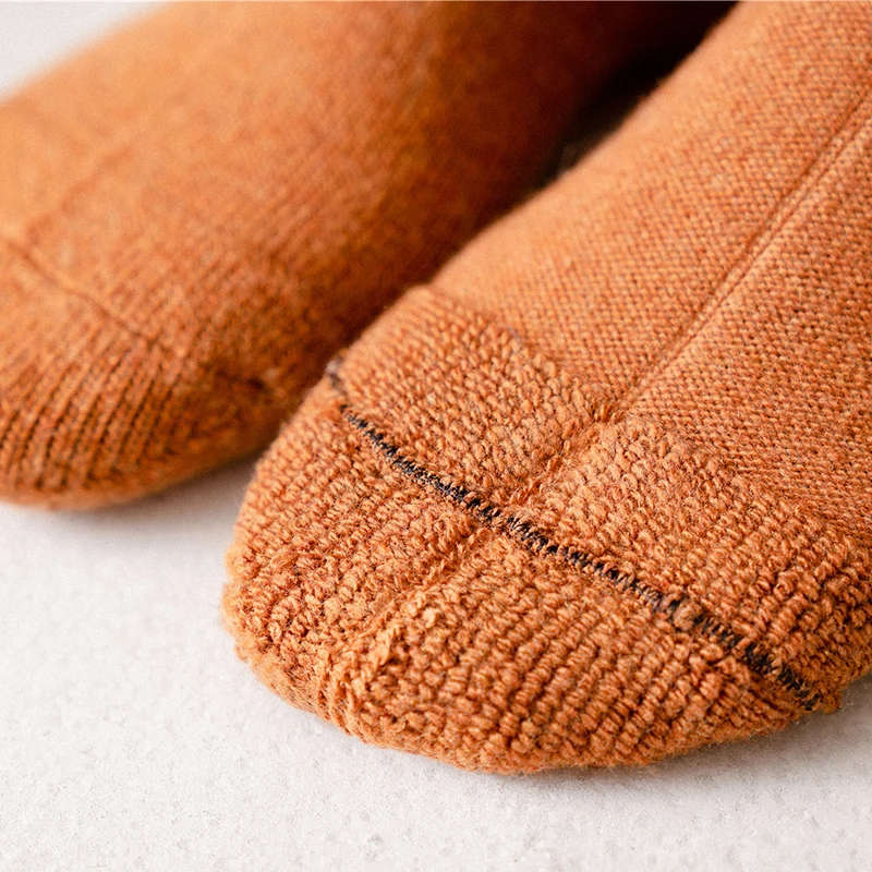 British angora socks women cashmere winter style warm wool heavy loop terry cotton bottom sublimation sock