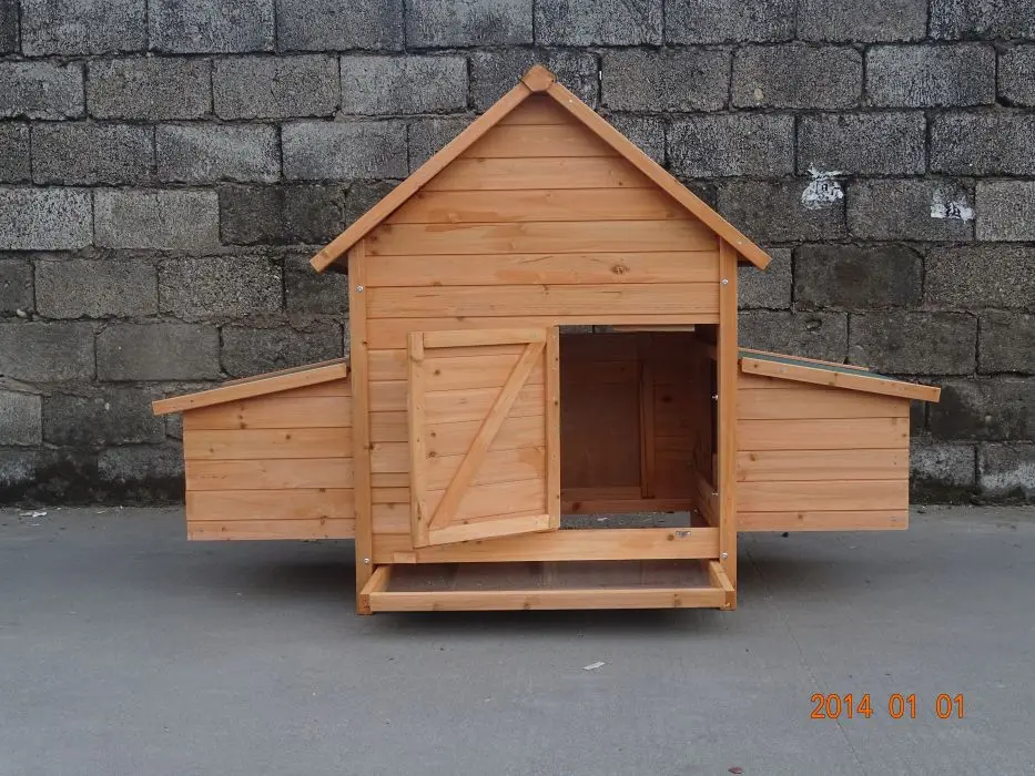 WoodVille Factory Direct Sales Large Waterproof Fir Wood Made Outdoor Rainproof And Windproof Chicken Coop