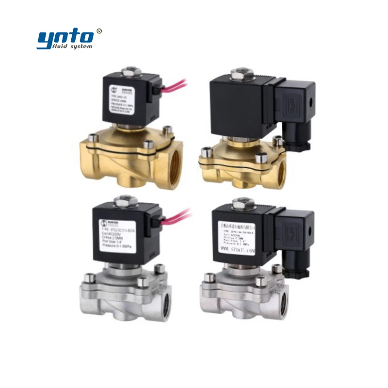 YNTO 3 inch water 220v 12v lpg waterproof solenoid valve pilot operated diaphragm brass normally open solenoid valve for alcohol