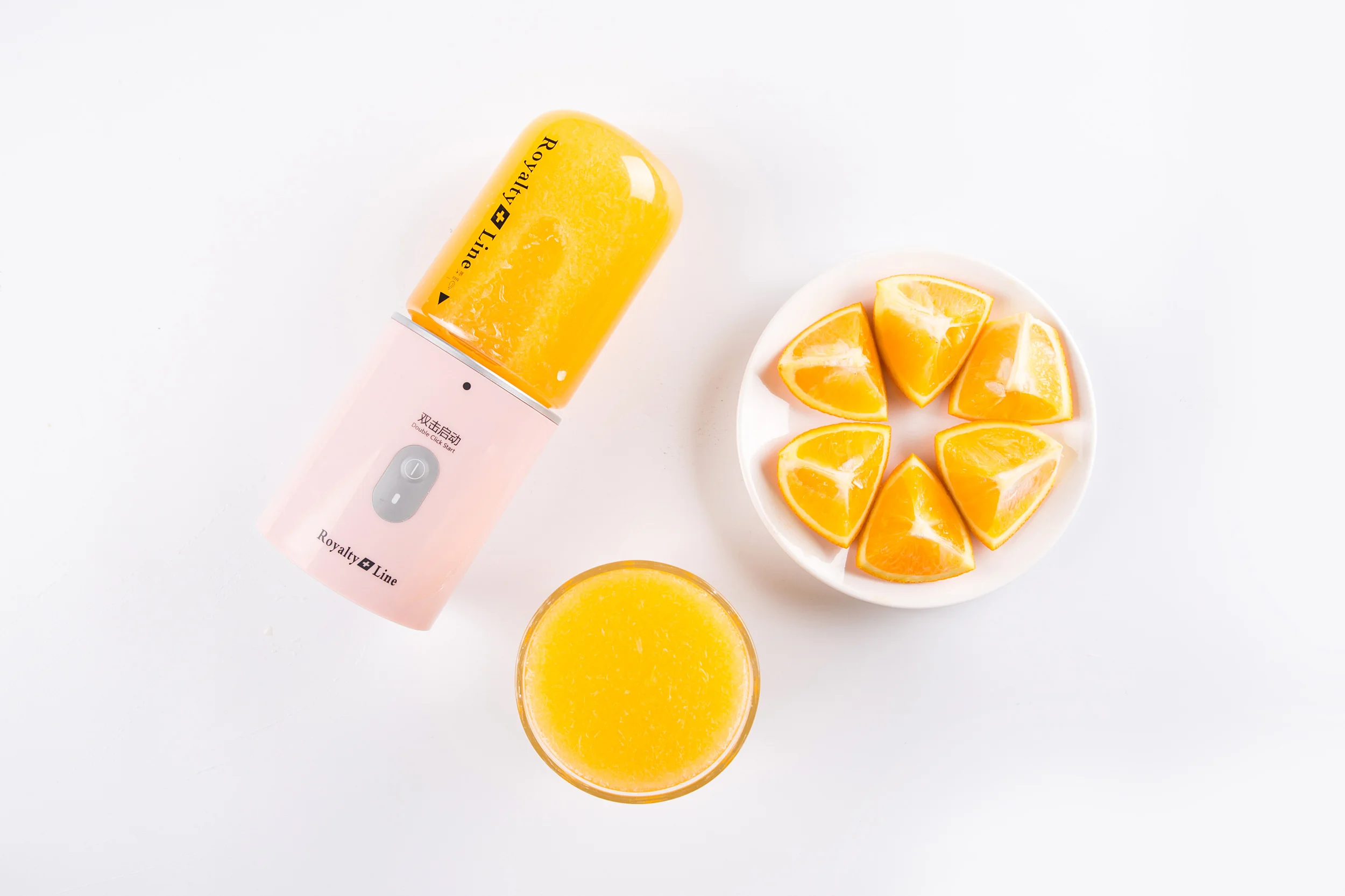 
Portable Mini Juicer Juice Machine USB Rechargeable Blender Mixer double click start Household Small Juice Extract fashionable 