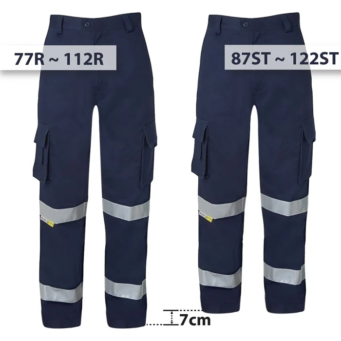 High Quality Durable Washed Carpenter Mens Reflective Trousers Cargo Work Pants