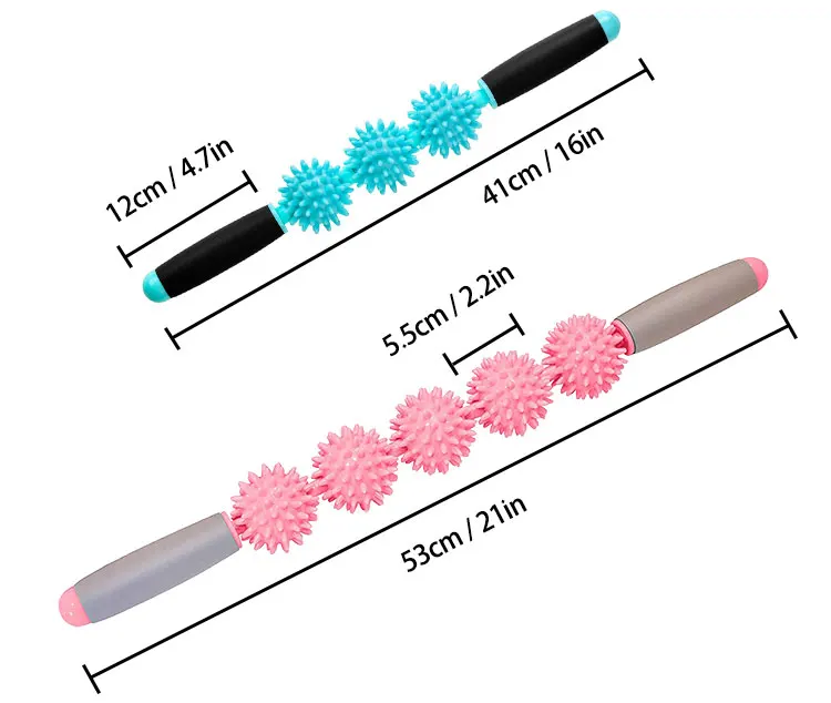 5-Ball Yoga Stick Roller for Body Muscle Fitness Training & Training Muscle Point for Foot Hand Leg Arm Waist Massage