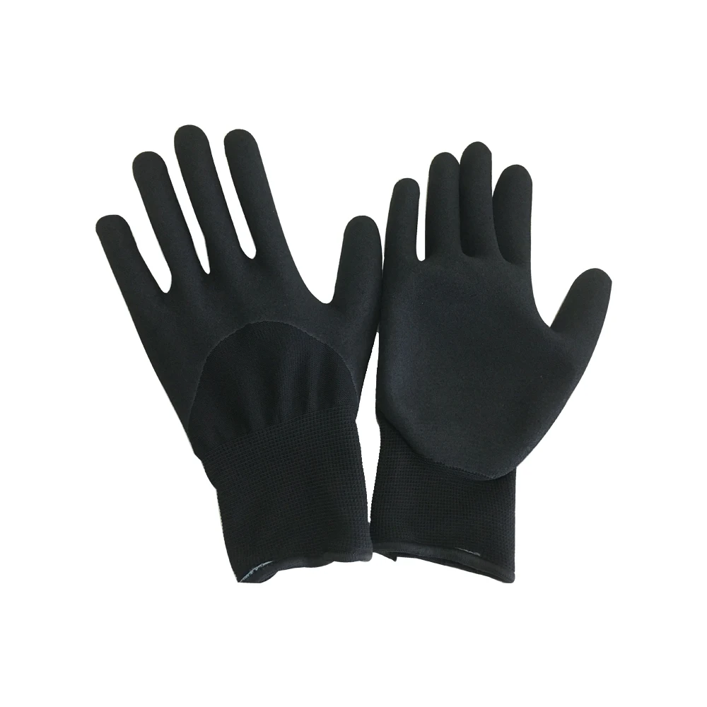 13gauge Black Sandy Nitrile Foam en388 Safety Work Gloves
