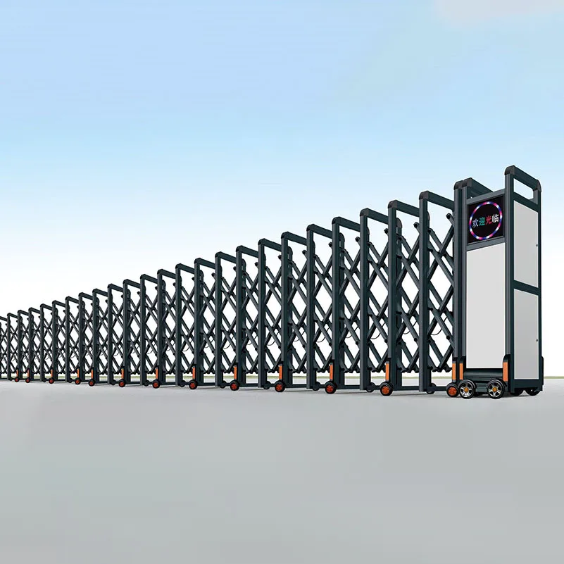 Custom pattern Industrial factory security  parking advertising gate Custom pattern electric translation telescopic door