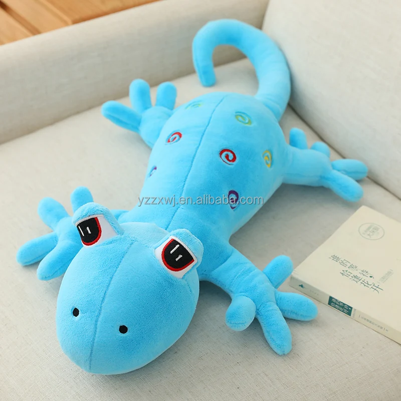 Realistic Colorful Stuffed Gecko Plush Toy Monster Soft Toy Manufacturer Creative Long Tail Animals Plushie Geckos