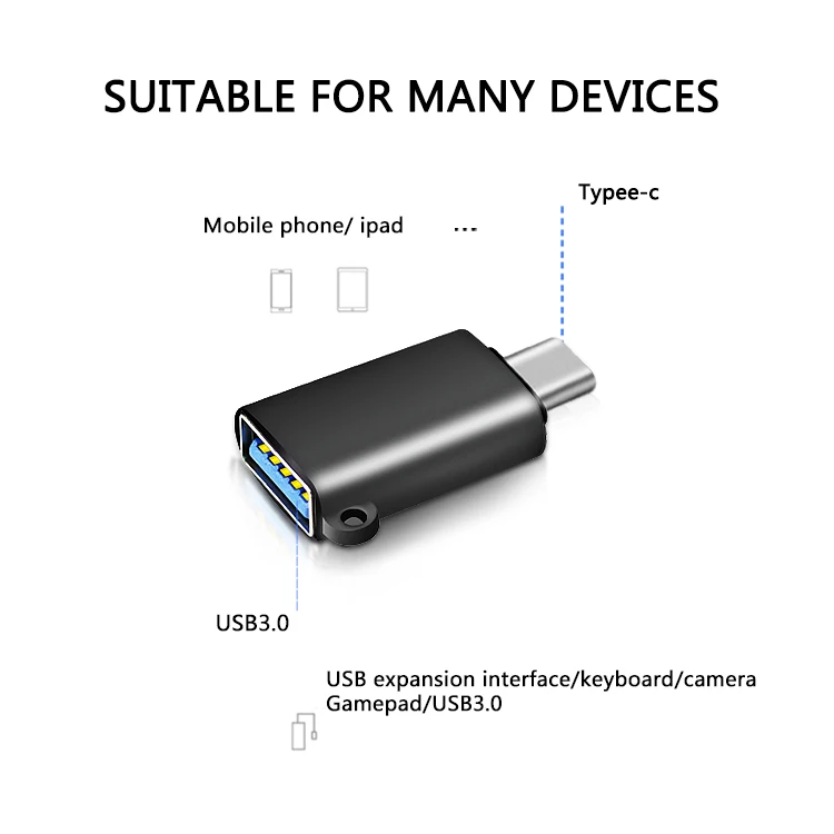 
Notebook connection U disk converter OTG adapter Type-c to USB3.0 zinc alloy adapter suitable for mouse and keyboard 