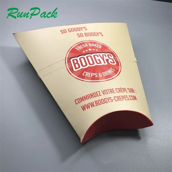 custom recyclable biodegradable kraft paper French fries takeaway ice cream bubble egg waffle crepe paper cone holder packaging