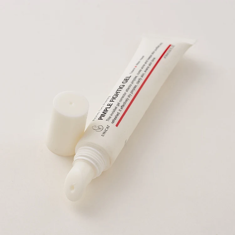 Empty Gel White Plastic Cosmetic Container Eye Cream Tube Packaging with Ceramic Applicator