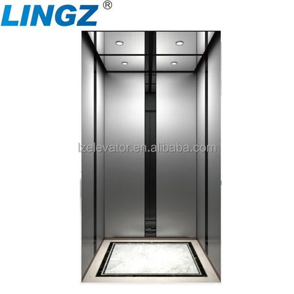 Black titanium stainless steel design passenger Elevator for home
