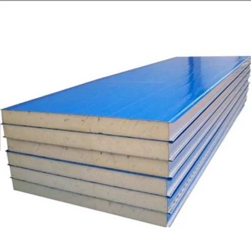 Fireproof Insulated wall and roof PU / PUR / PIR sandwich panel for prefabricated cold storage