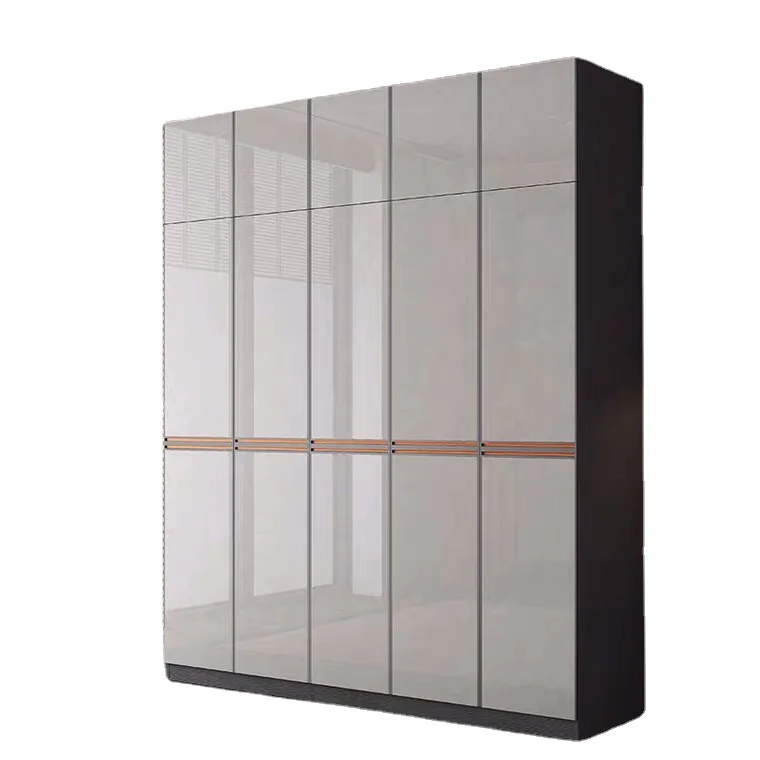 Customized Modern Wooden Fabric Cloth Wooden MDF Bedroom Sliding door Wardrobe