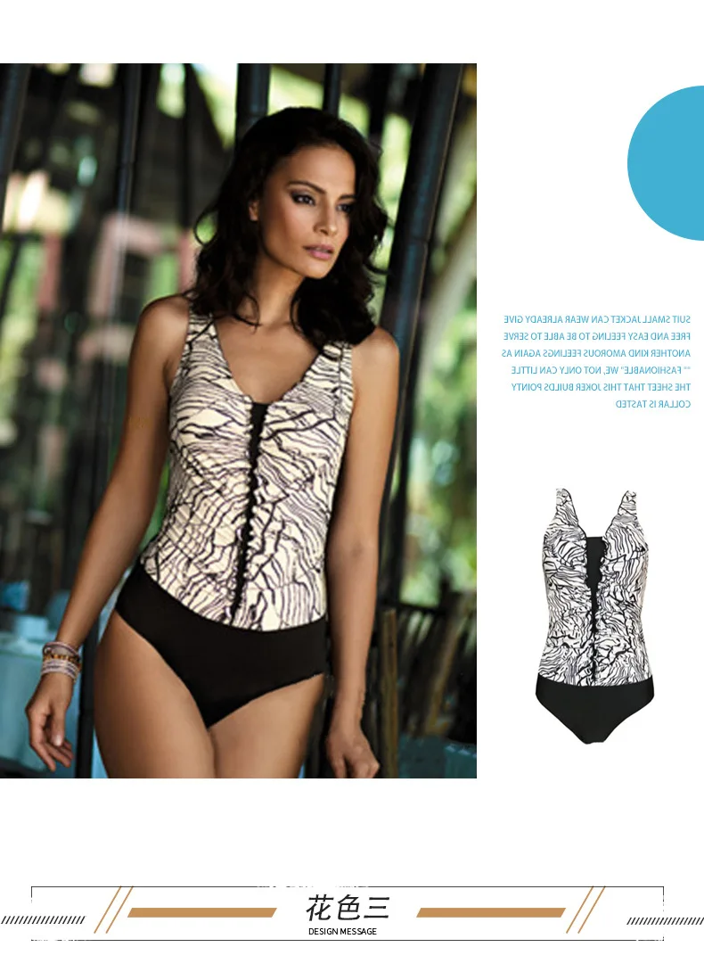 High Waist Sexy Women Swim Wear One Piece Swimsuit Power Flower Swimwear