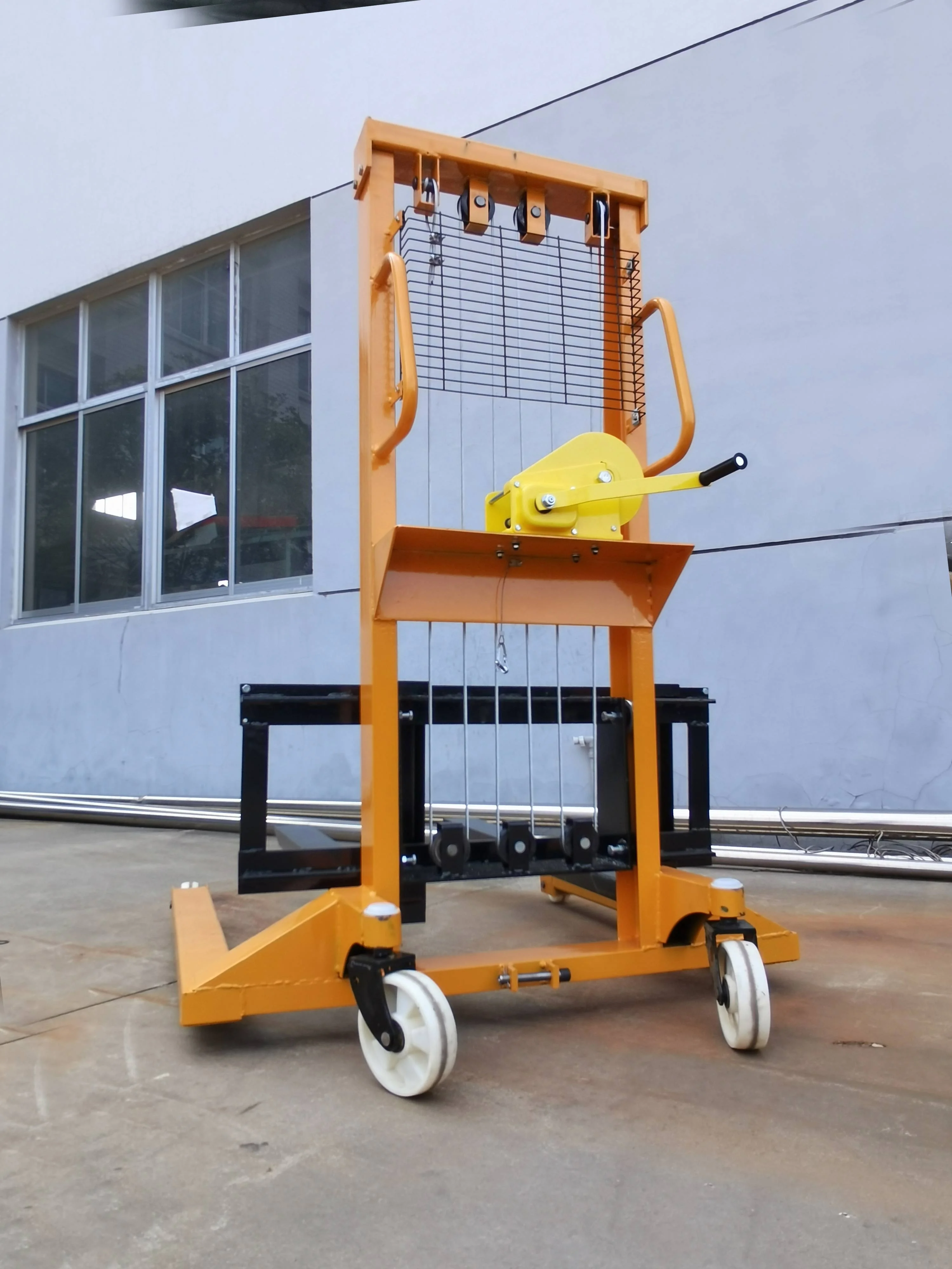 manual Lift Stacker 1 ton  Remote Control manual  lifting stacker with self lock