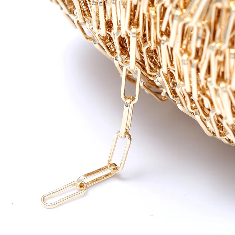 
Hot Sale Gold Plated Link Paper Clip Gold Chain 