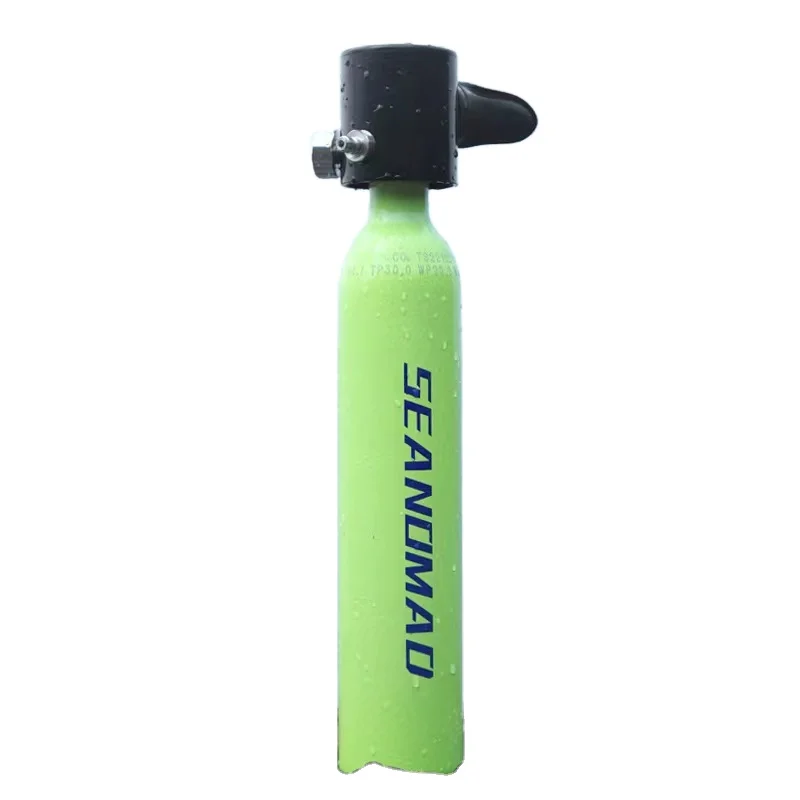 Mini scuba tank with cylinder refill adapter and pump