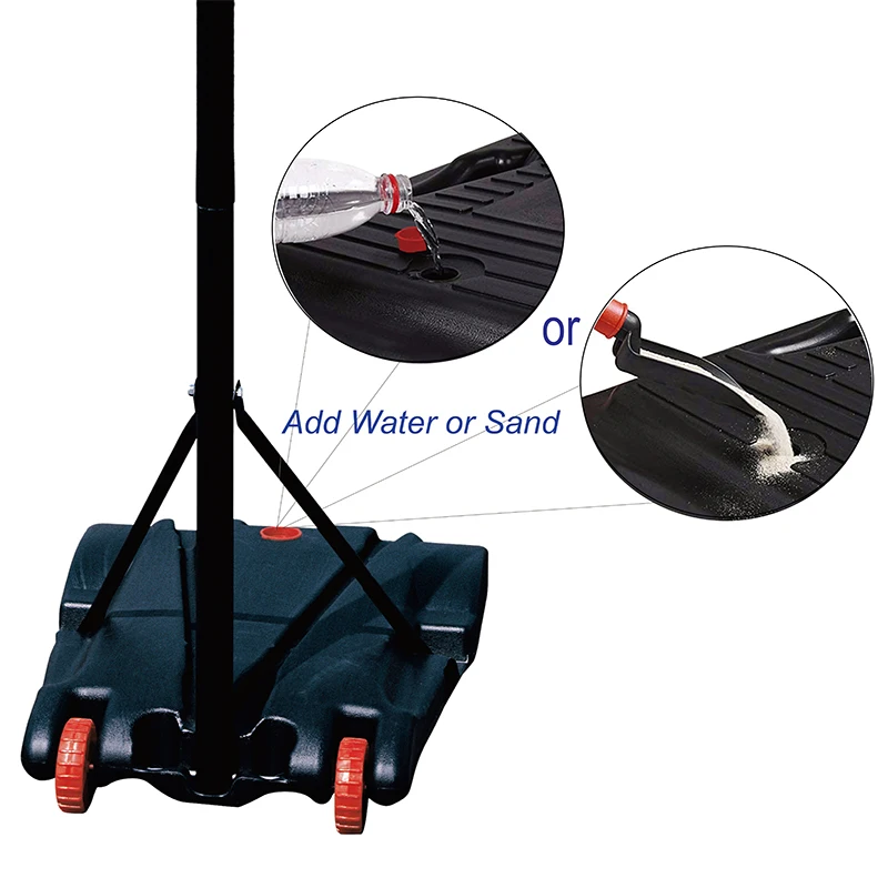 Portable outdoor basketball system 160-210CM height adjustable target basketball hoop stand