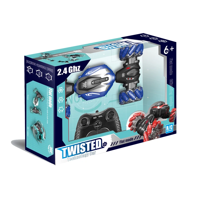 2.4G 360 Rotating Mist Light And Music Double Remote Control Hand Gesture High Quality Rc Transformation Stunt Car For Boys Gift
