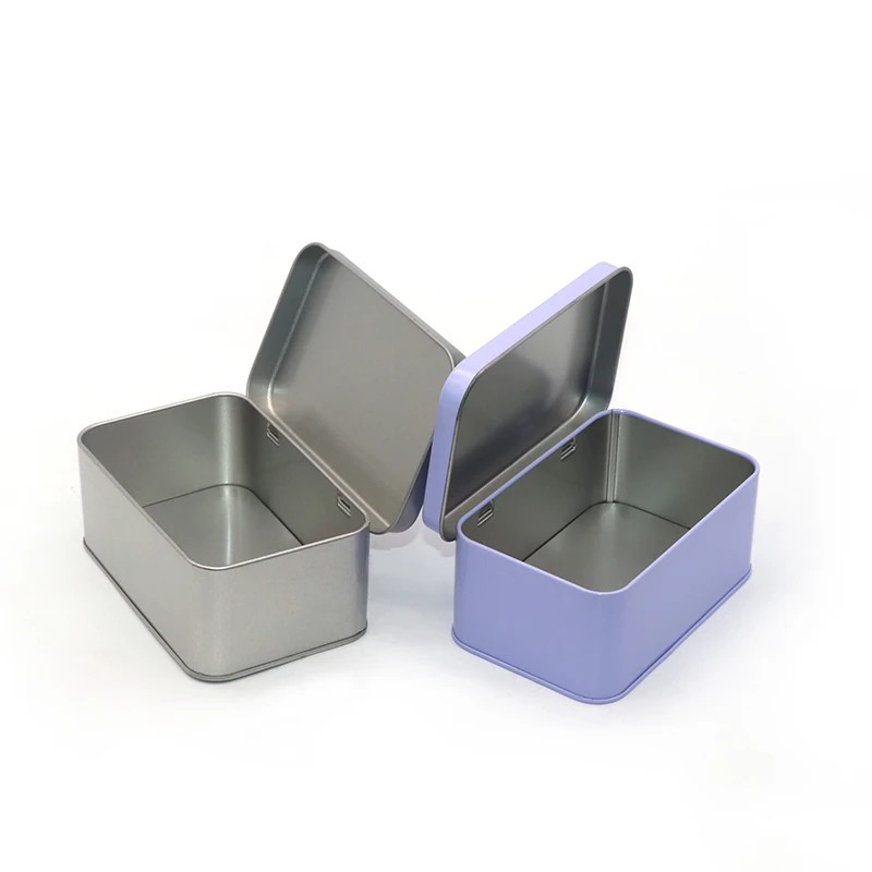 Custom digital Printing Logo High Quality Wholesale Tinplate Box Candy Square Tin Can Small Metal Tin Box