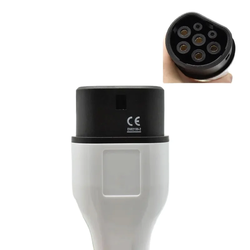 3 Фазы IEC 621962 зеленый пружина спиральный кабель 5 м Тип 2 быстрая EV штекер