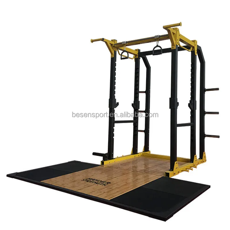 weightlifting strength training power cages squat rack with J hook