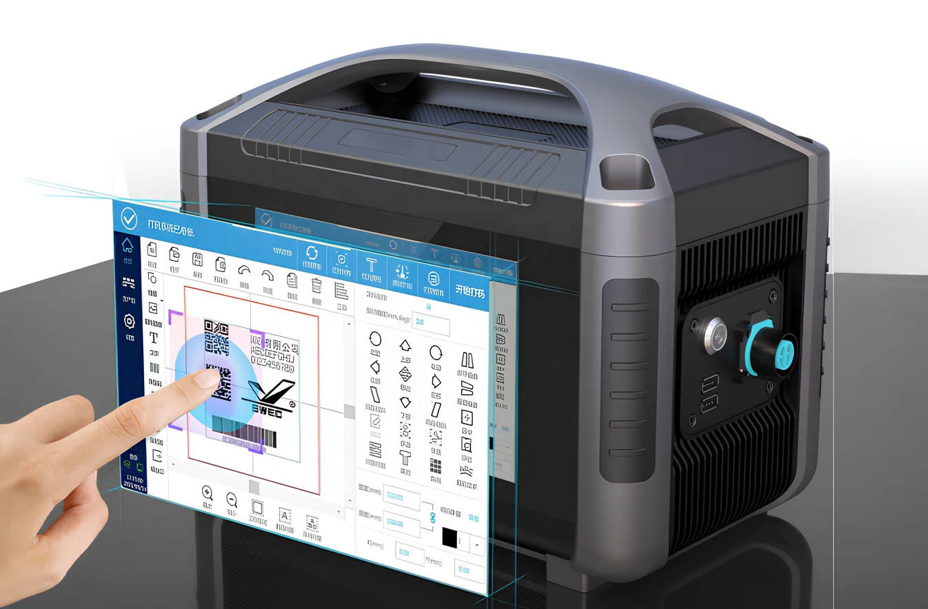 With battery touchscreens Handheld Protective cover 20W 30W 50W Fiber  laser marking machine metal plastic engraver