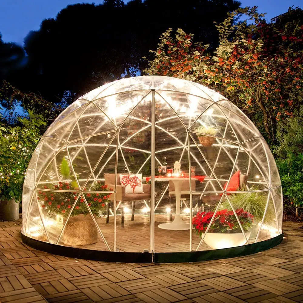 The manufacturer directly sells transparent dome bubble house luxury transparent Hotel PC dome house