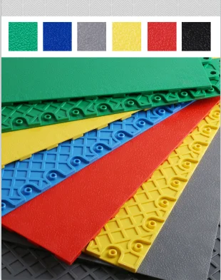 Modular PVC heavy duty plastic floor tile for car workshop garage interlocking flooring industrial 6mm floor tile