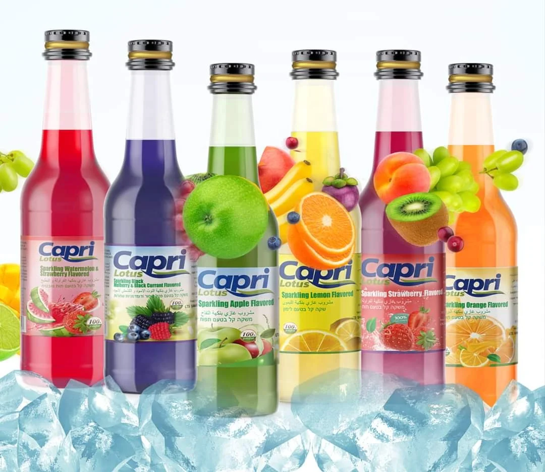 LOTUS CAPRI MINERAL WATER WITH APPEL FLAVORED SOFT DRINK CARBONATED DRINK 200ml 250ml Glass Bottled Mineral Water from Turkey