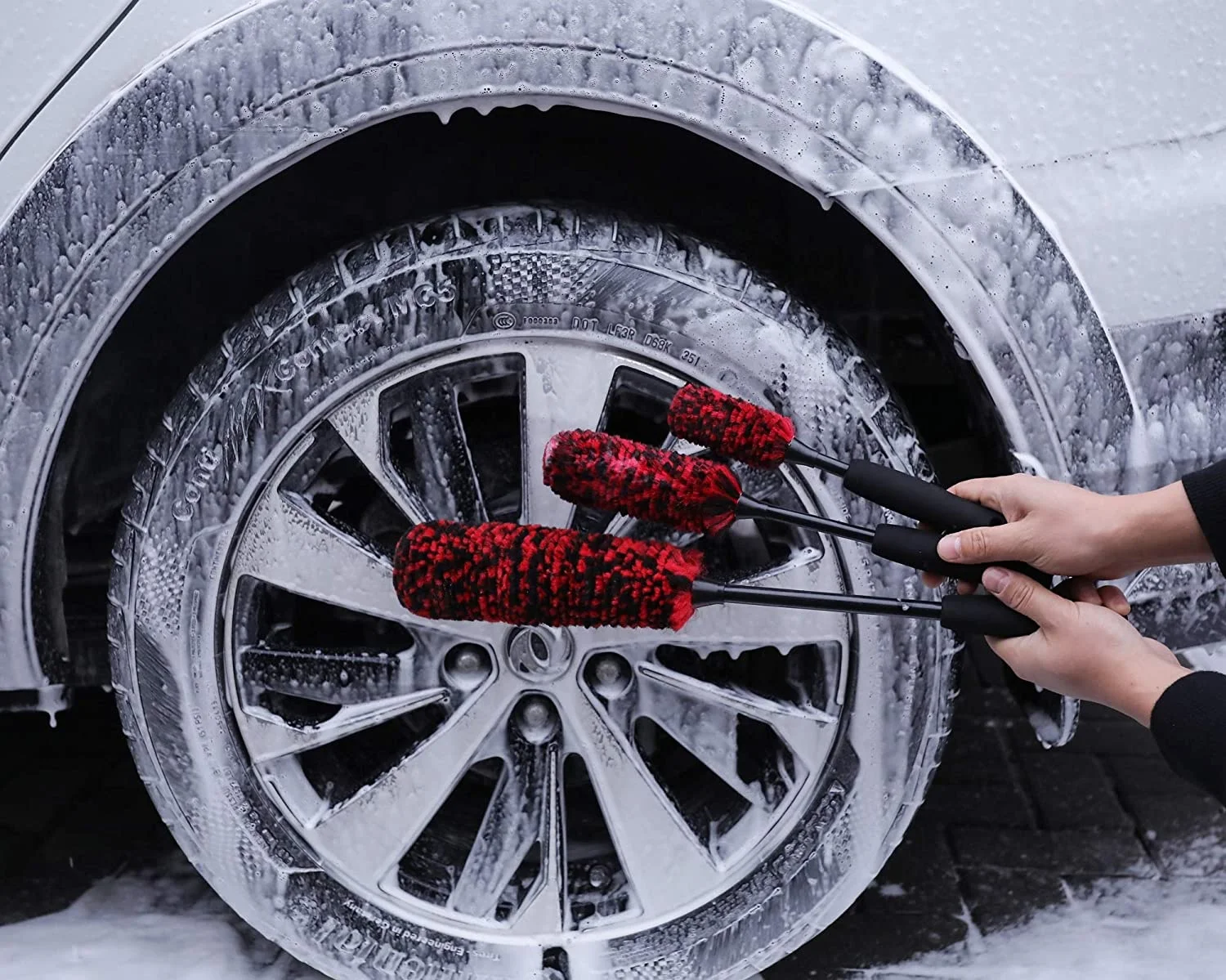 3 Szie Synthetic Woolie Brush,Wheel Woolies Cleaning Brush for car wash