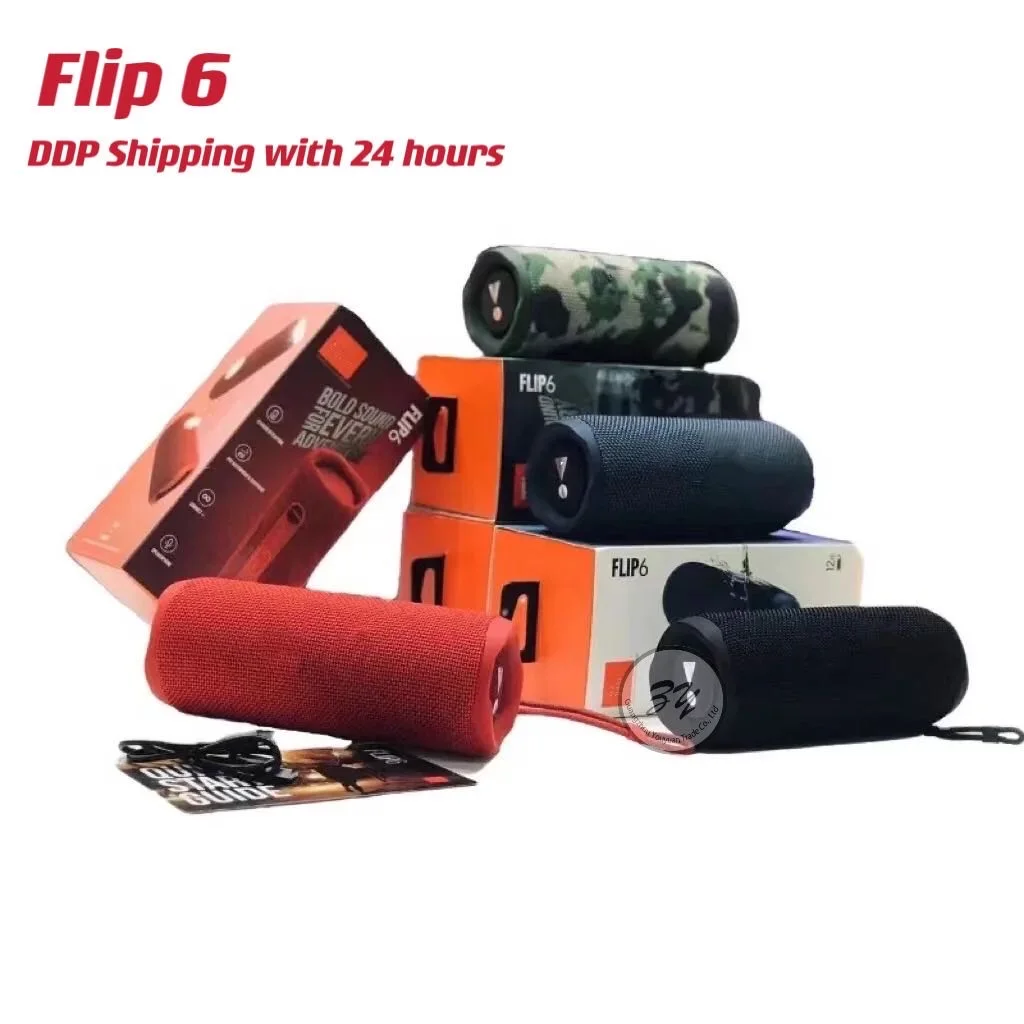 2022 New Speakers Flip6 Outdoor  Waterproof Portable Subwoofer Bass Wireless BT 5.0 Speaker with TF USB FM AUX Flip 6 bass